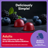 SmartyPants Adult Sleep Gummies displayed with ingredients