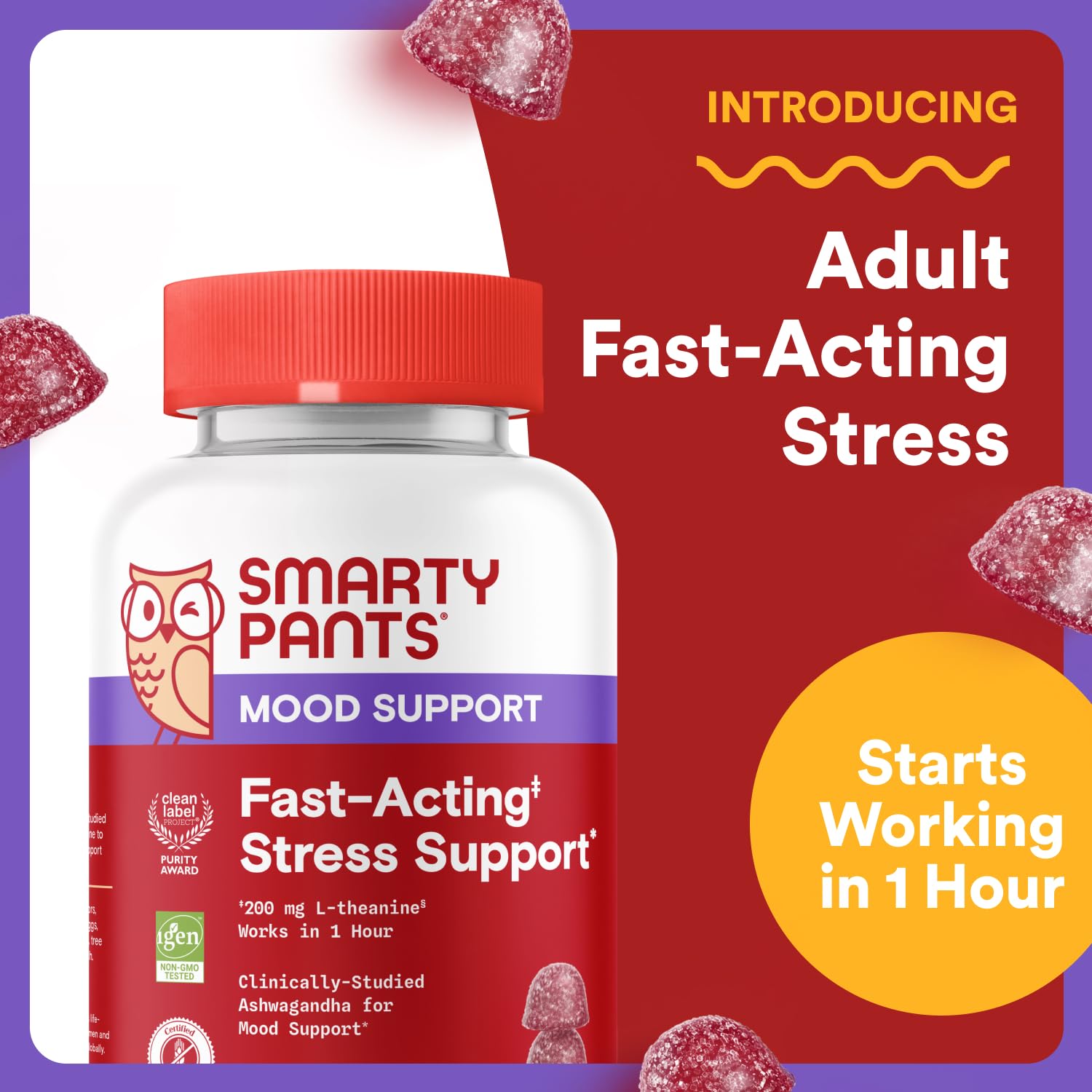 SmartyPants gummies packaging side view
