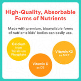 SmartyPants Kids Bone Support Gummies 60ct showing the gummy shape