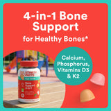 SmartyPants Kids Bone Support Gummies 60ct side view showing gummy texture