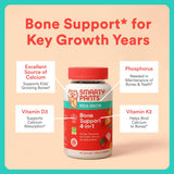 SmartyPants Kids Bone Support Gummies 60ct with ingredients list on back