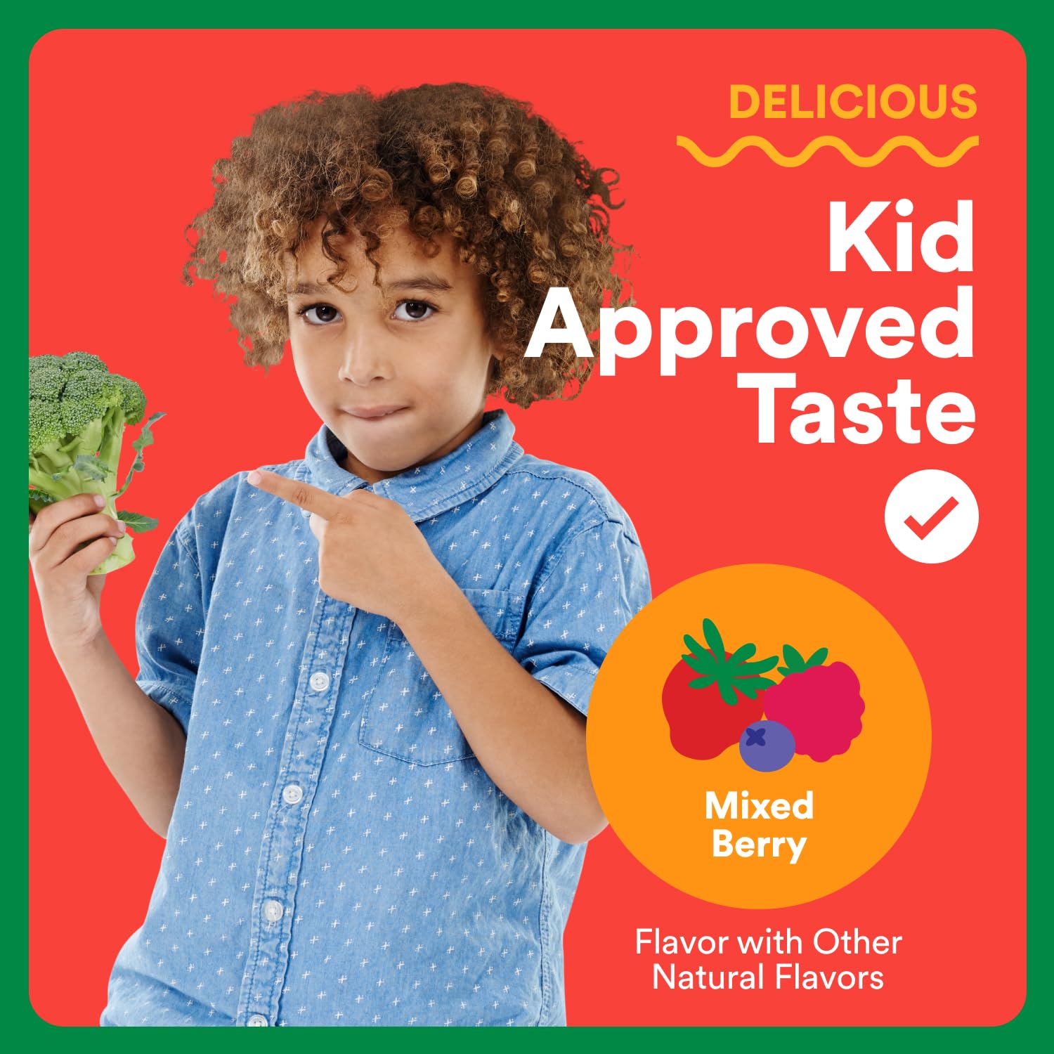SmartyPants Kids Fiber & Veggies Gummies with fresh vegetables