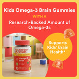 SmartyPants Kids Omega-3 Brain Gummies bottle with gummies
