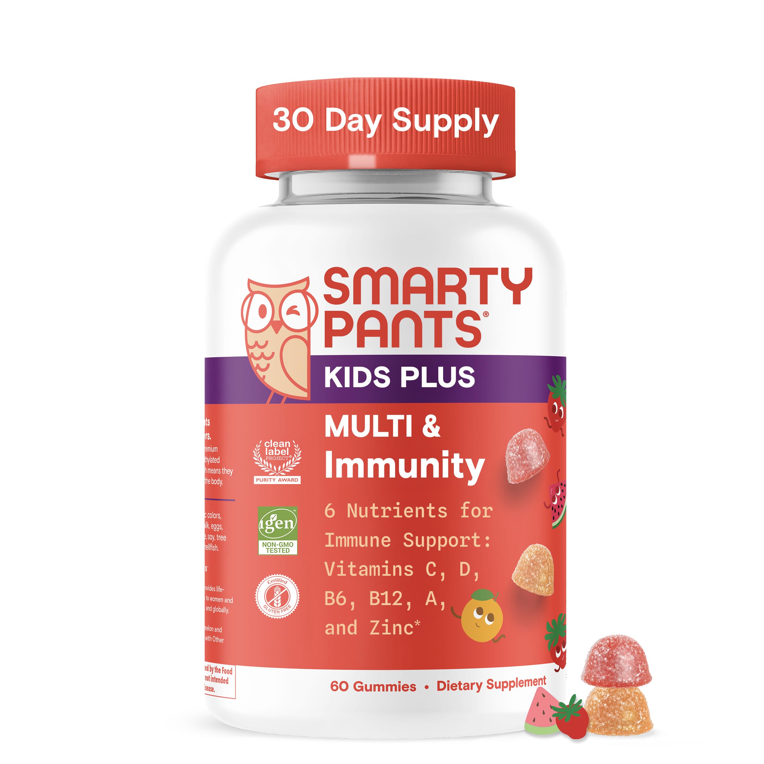 SmartyPants Kids Plus Multi & daily wellness gummy vitamins front view
