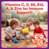 SmartyPants Kids Plus Multi & daily wellness gummy vitamins in Strawberry Watermelon flavour