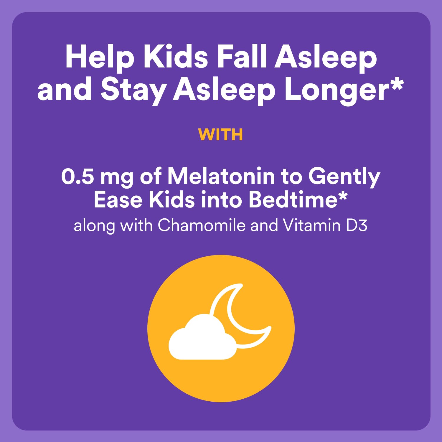 SmartyPants Kids Sleep Melatonin 0.5mg gummy supplement packaging