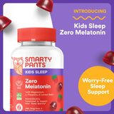 SmartyPants Kids Sleep Zero Melatonin Gummies packaging side view