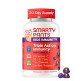 SmartyPants Kids Triple Action daily wellness Gummies front view