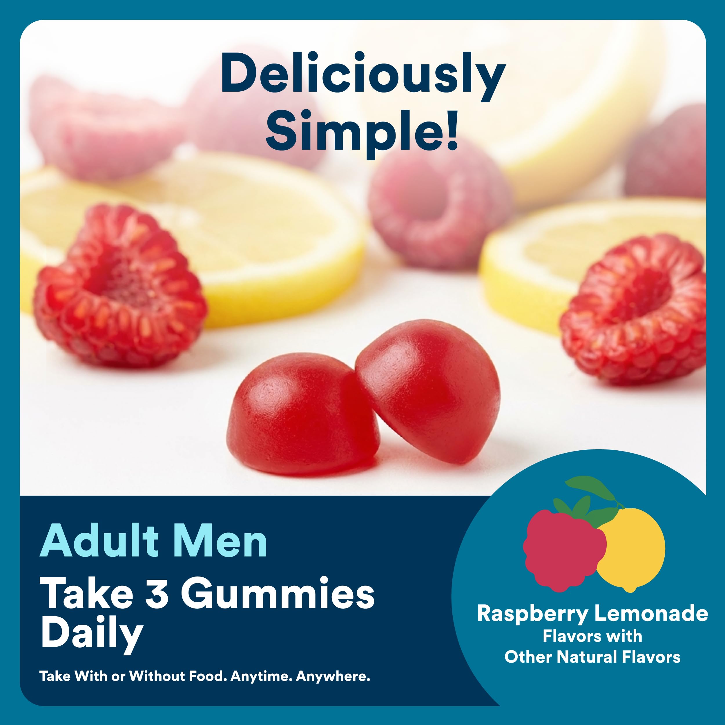 SmartyPants Men's Multivitamin Gummies bottle side view
