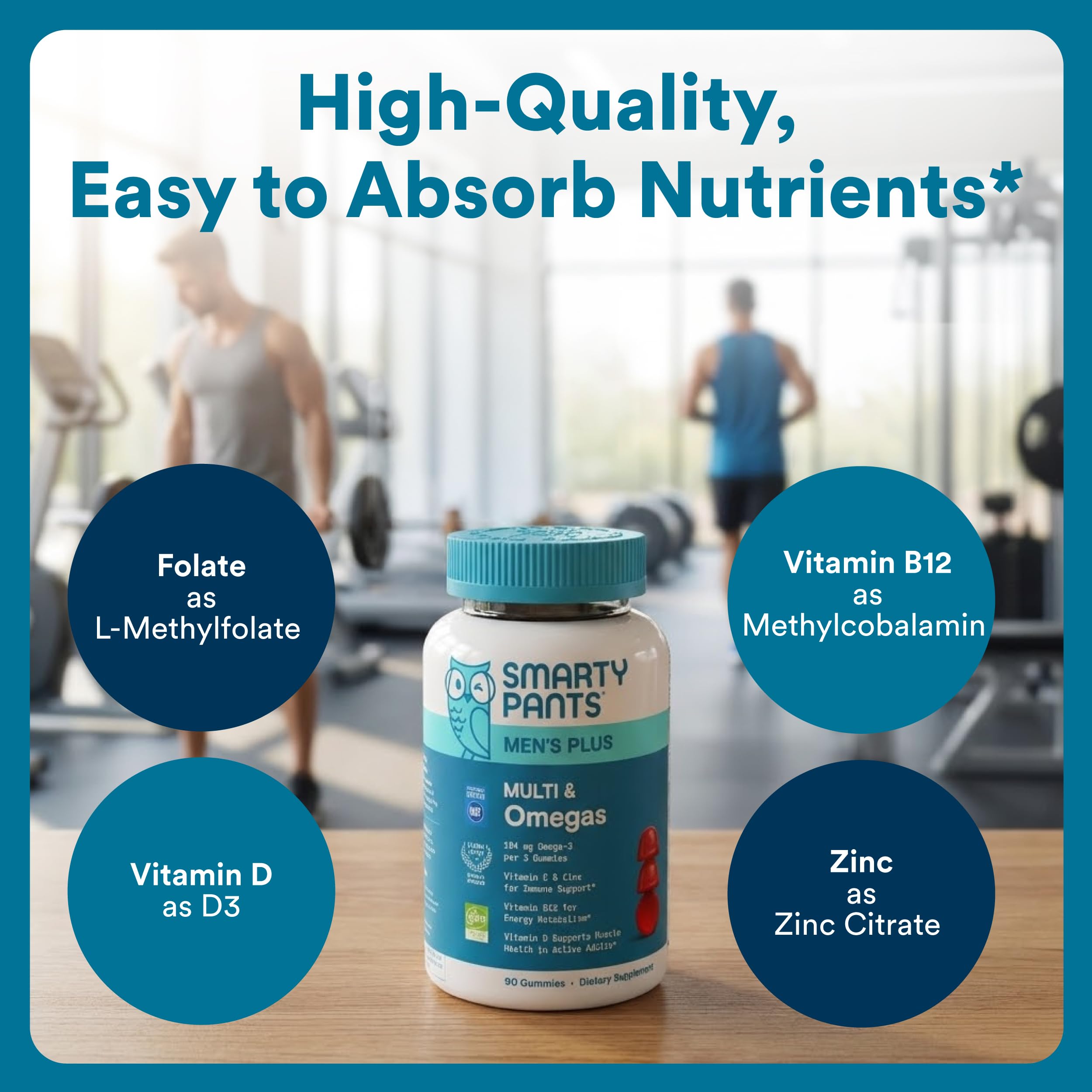 SmartyPants Men's Multivitamin Gummies ingredients list