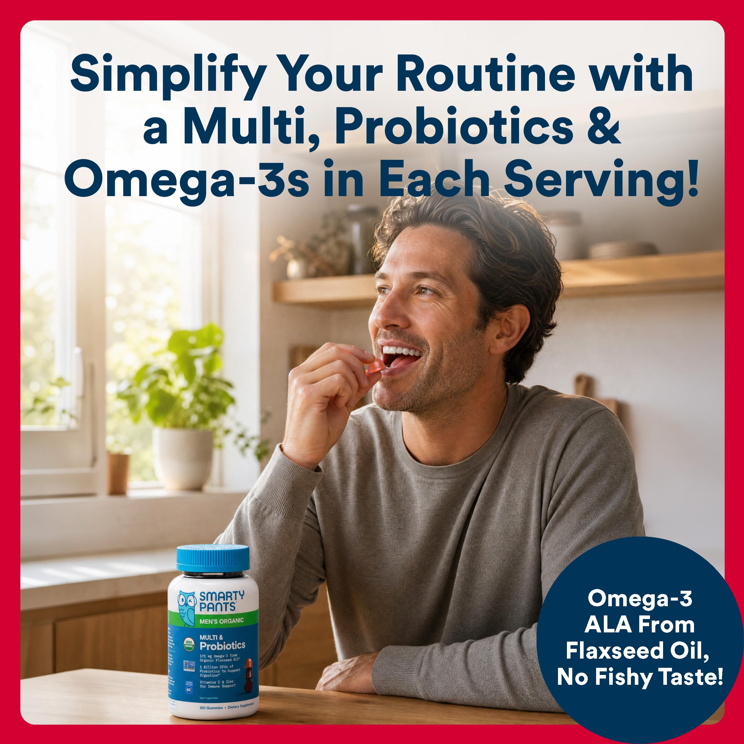 SmartyPants Organic Men's Multivitamin Gummies nutritional information