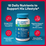 SmartyPants Organic Men's Multivitamin Gummies side view