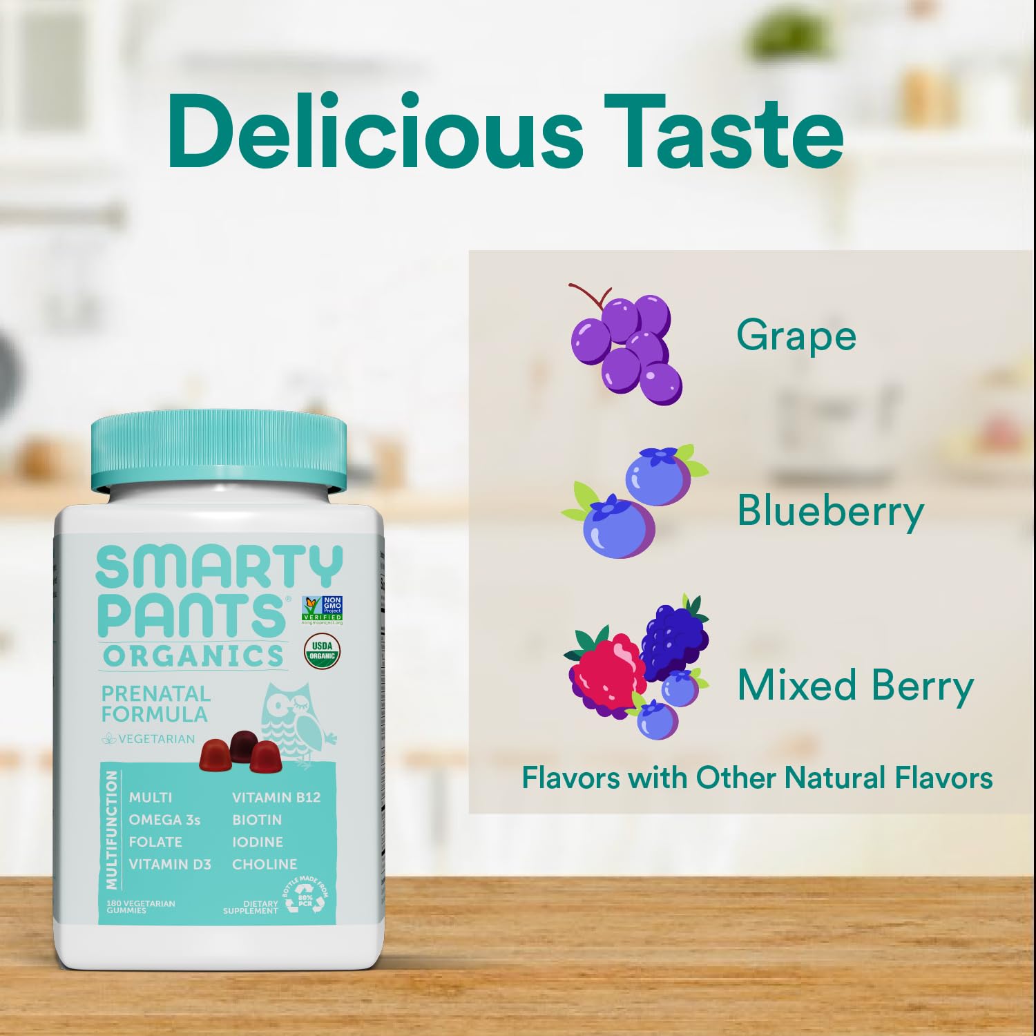 SmartyPants Organic Prenatal Gummy Multivitamin ingredients list