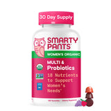 SmartyPants Organic Women's Multi & Probiotics Gummies front view