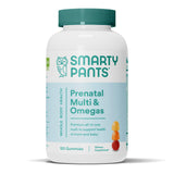 SmartyPants Prenatal Multi & Omega Gummies front view with packaging