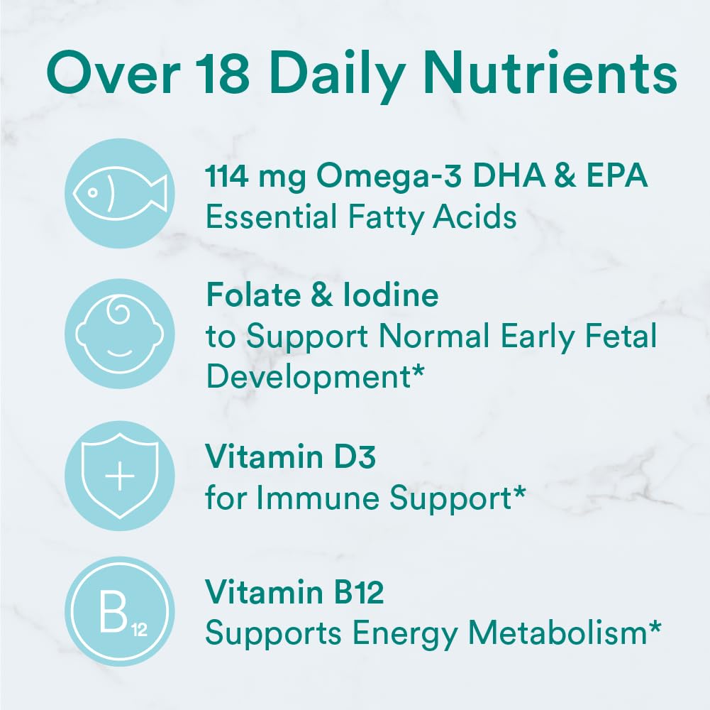 SmartyPants Prenatal Multi & Omega Gummies on a kitchen counter