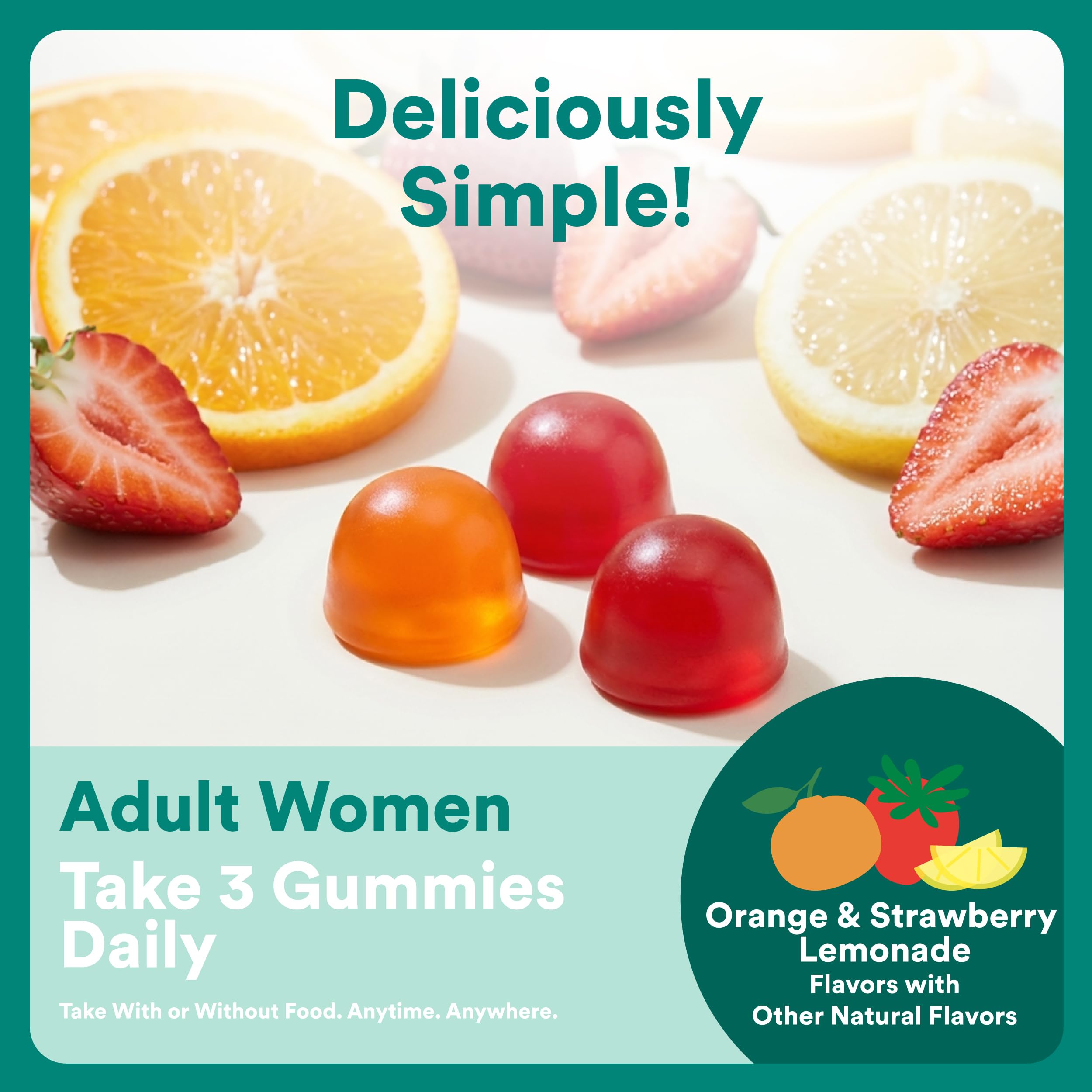 SmartyPants Prenatal Plus Multi & Omegas gummy vitamins with a measuring spoon
