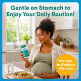 SmartyPants Prenatal Zero Sugar Multi & Omegas back of packaging