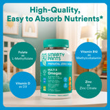SmartyPants Prenatal Zero Sugar Multi & Omegas gummies close-up