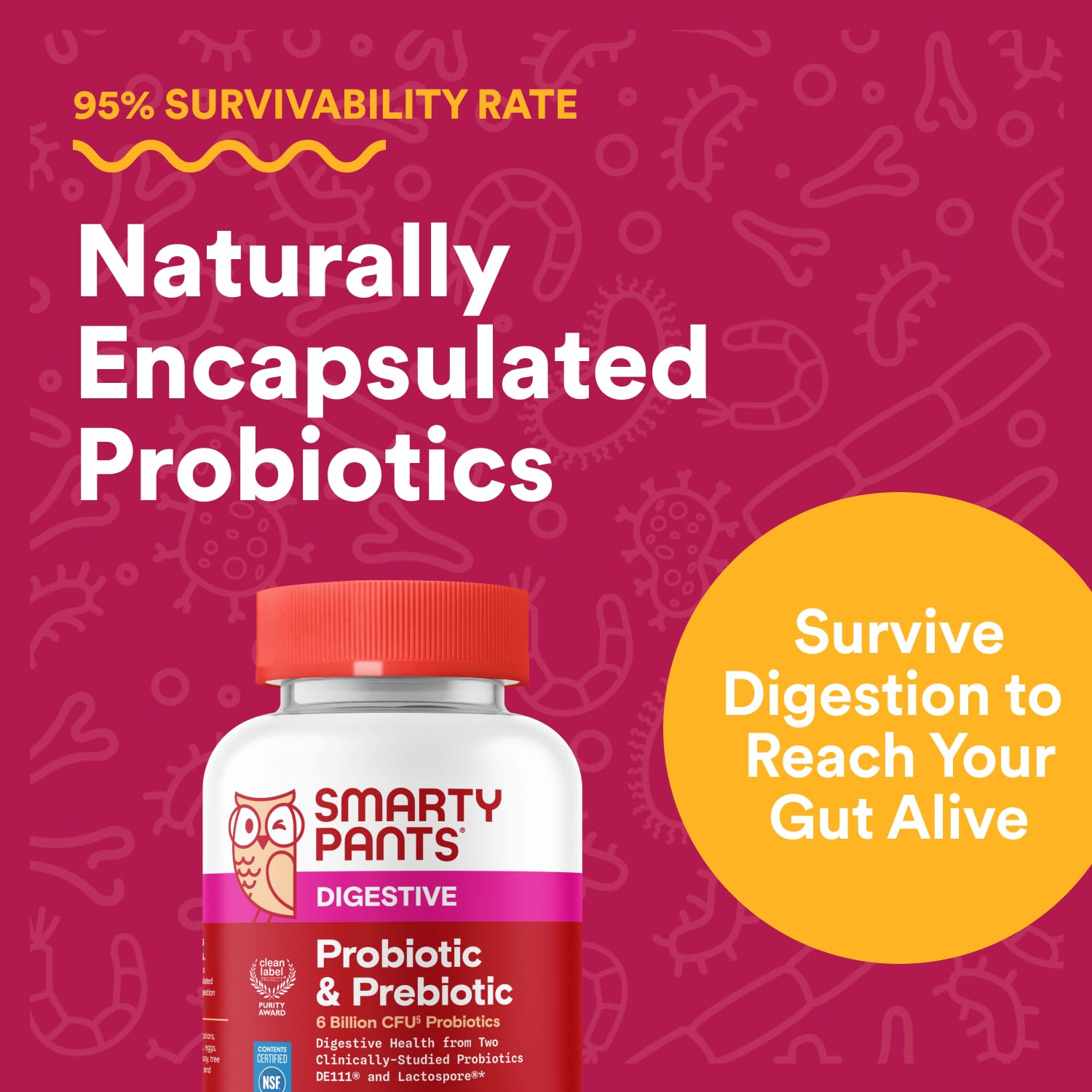 SmartyPants Probiotic & Prebiotic Gummy Supplement ingredients list