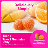 SmartyPants Teen Girl Gummies with ingredients displayed