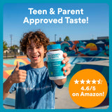 SmartyPants Teen Guy Multi & Omegas gummies serving suggestion