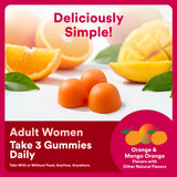 SmartyPants Women's 50+ Plus Multi & Omegas gummies with orange slices