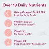 SmartyPants Women's Multi & Omega Gummies in a bowl