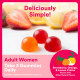 SmartyPants Women's Multivitamin Gummies on a wooden table