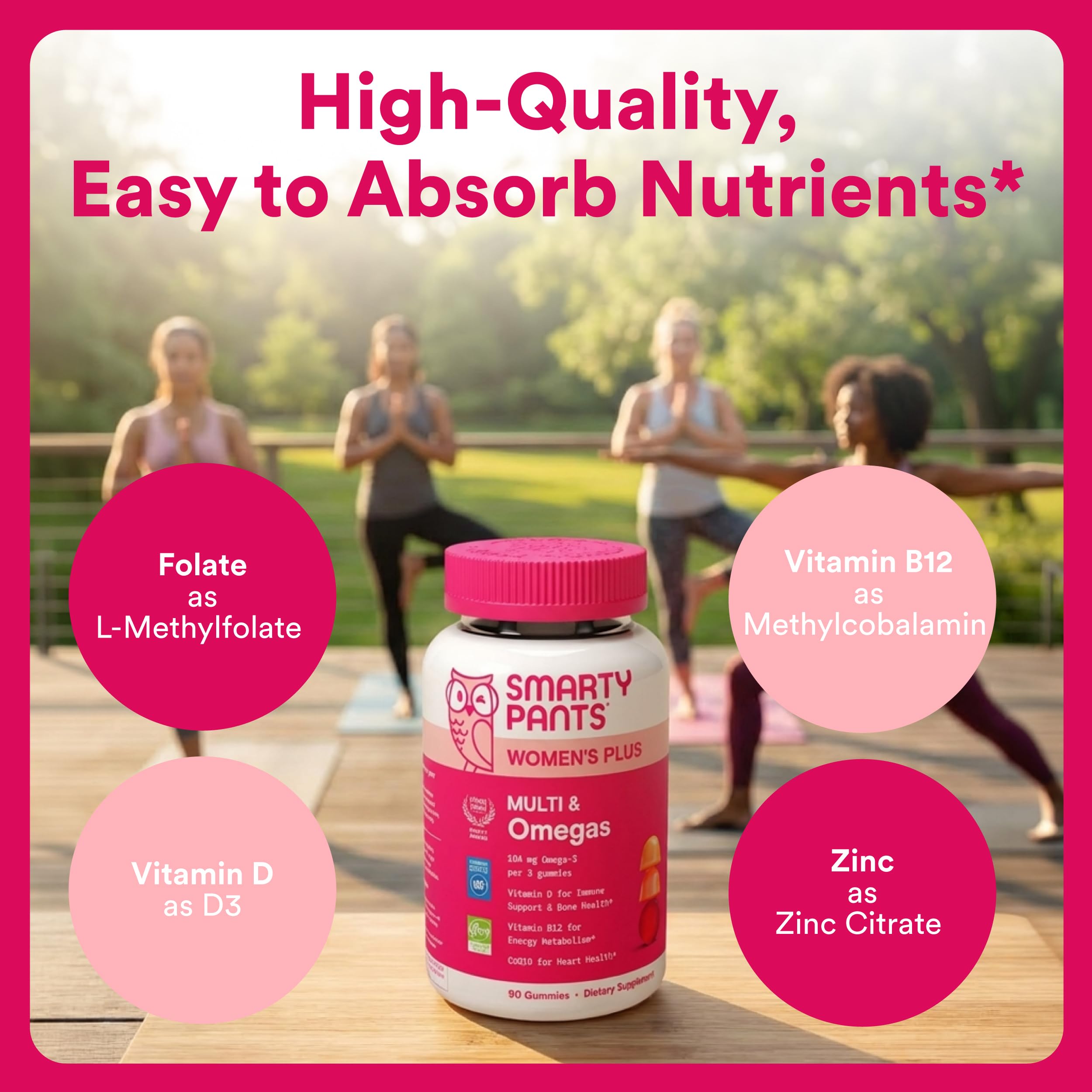 SmartyPants Women's Multivitamin Gummies with assorted flavours