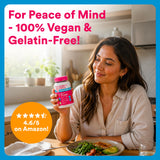 SmartyPants Women's Zero Sugar Multi & Omegas gummies with fresh oranges