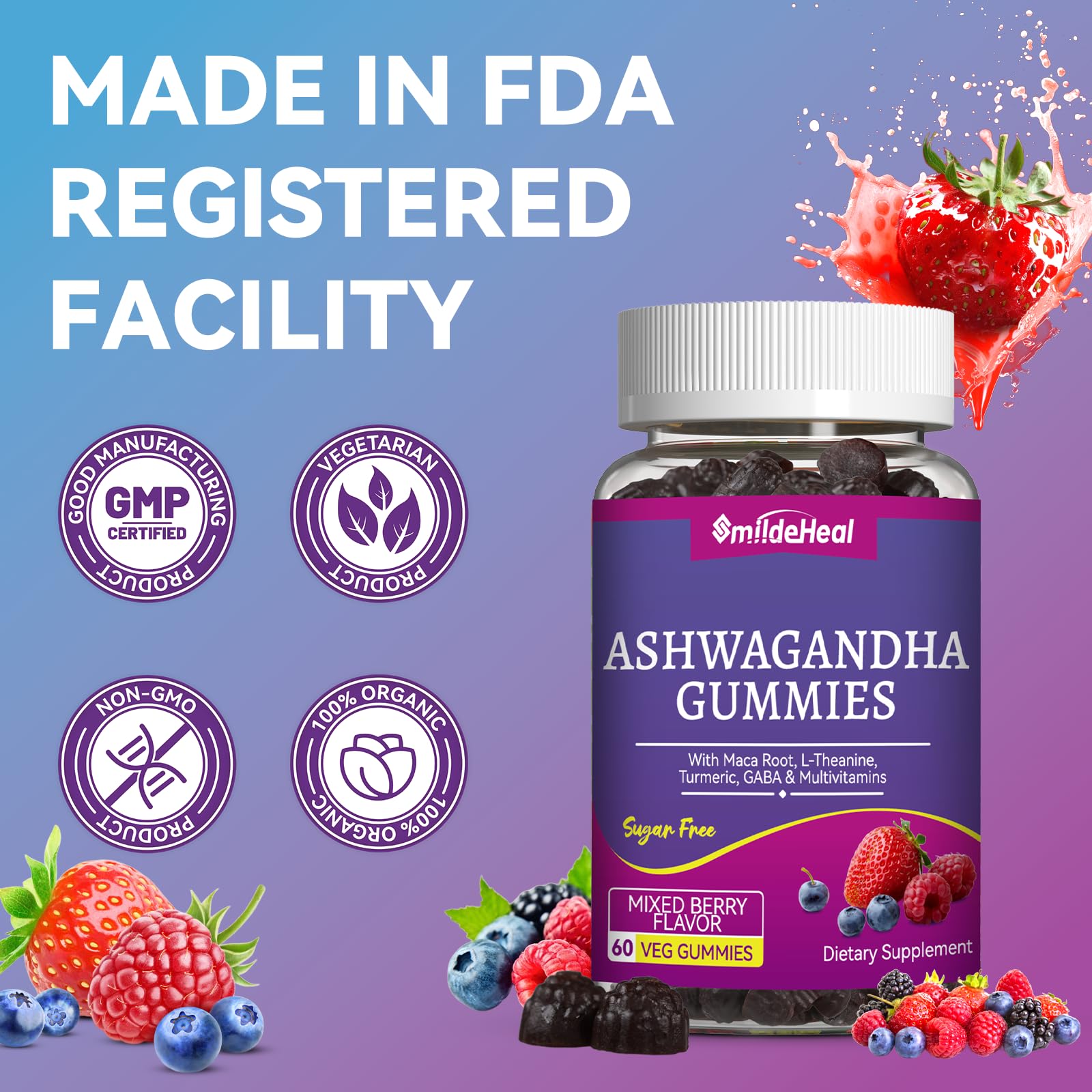 SmildeHeal Ashwagandha Gummies nutritional information