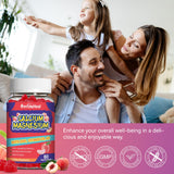 SmildeHeal Calcium Magnesium Gummies on a kitchen counter