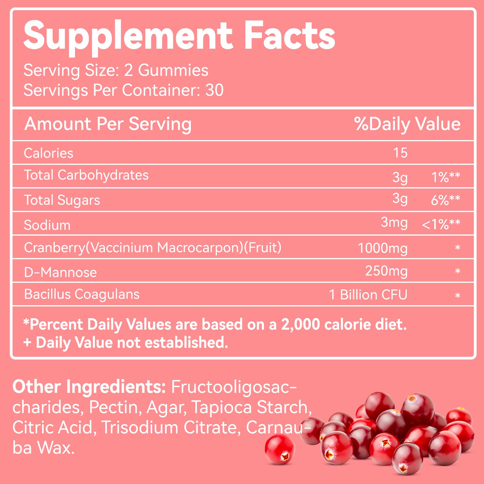 SmildeHeal Cranberry D-Mannose Gummies bottle with label