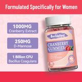 SmildeHeal Cranberry D-Mannose Gummies on a wooden table