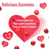 SmildeHeal Cranberry D-Mannose Gummies with fresh cranberries