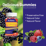 SmildeHeal Elderberry Gummies with fresh strawberries
