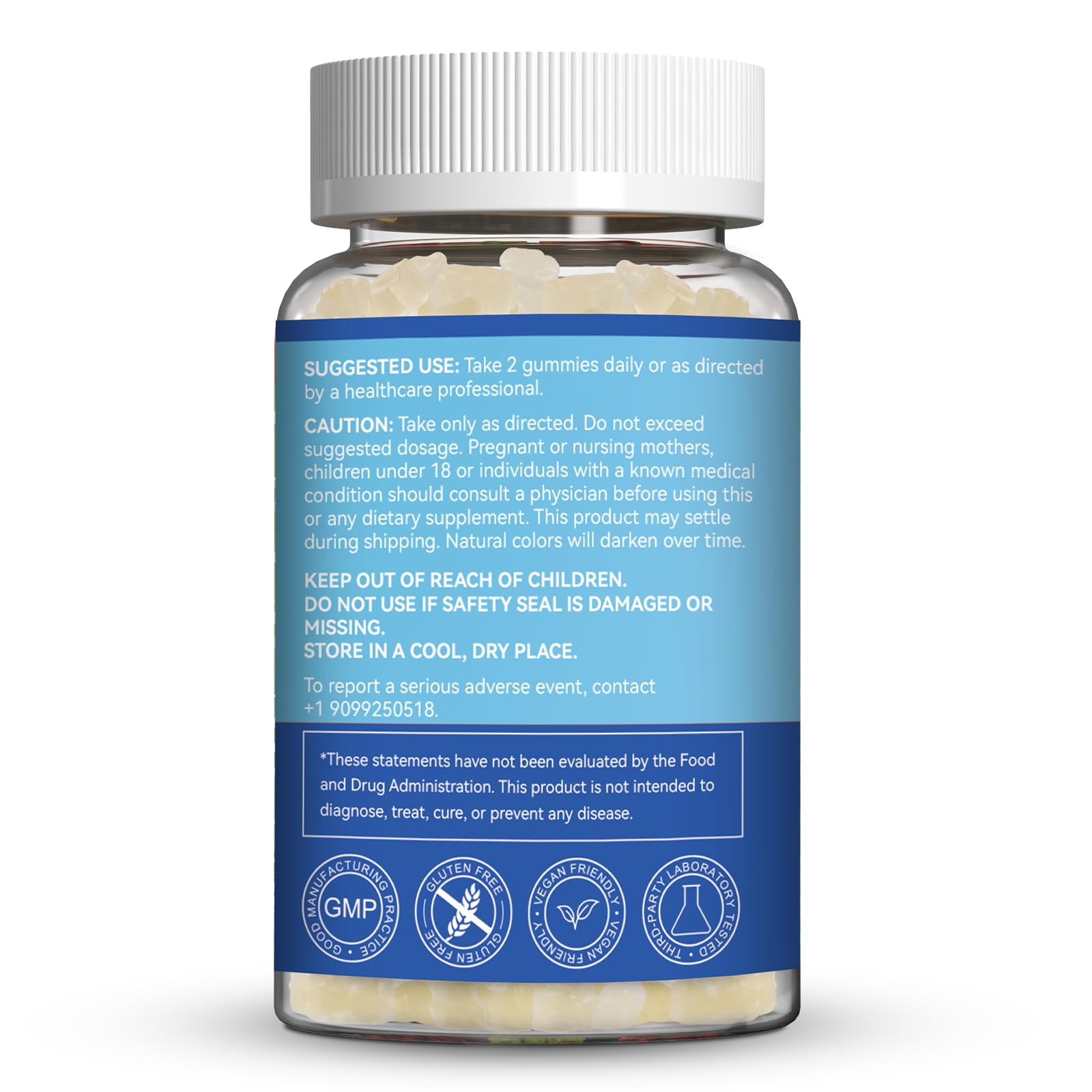 SmildeHeal L-Lysine 1000mg Gummies lifestyle scene with a glass of water