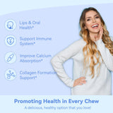 SmildeHeal L-Lysine 1000mg Gummies natural raspberry flavour close-up