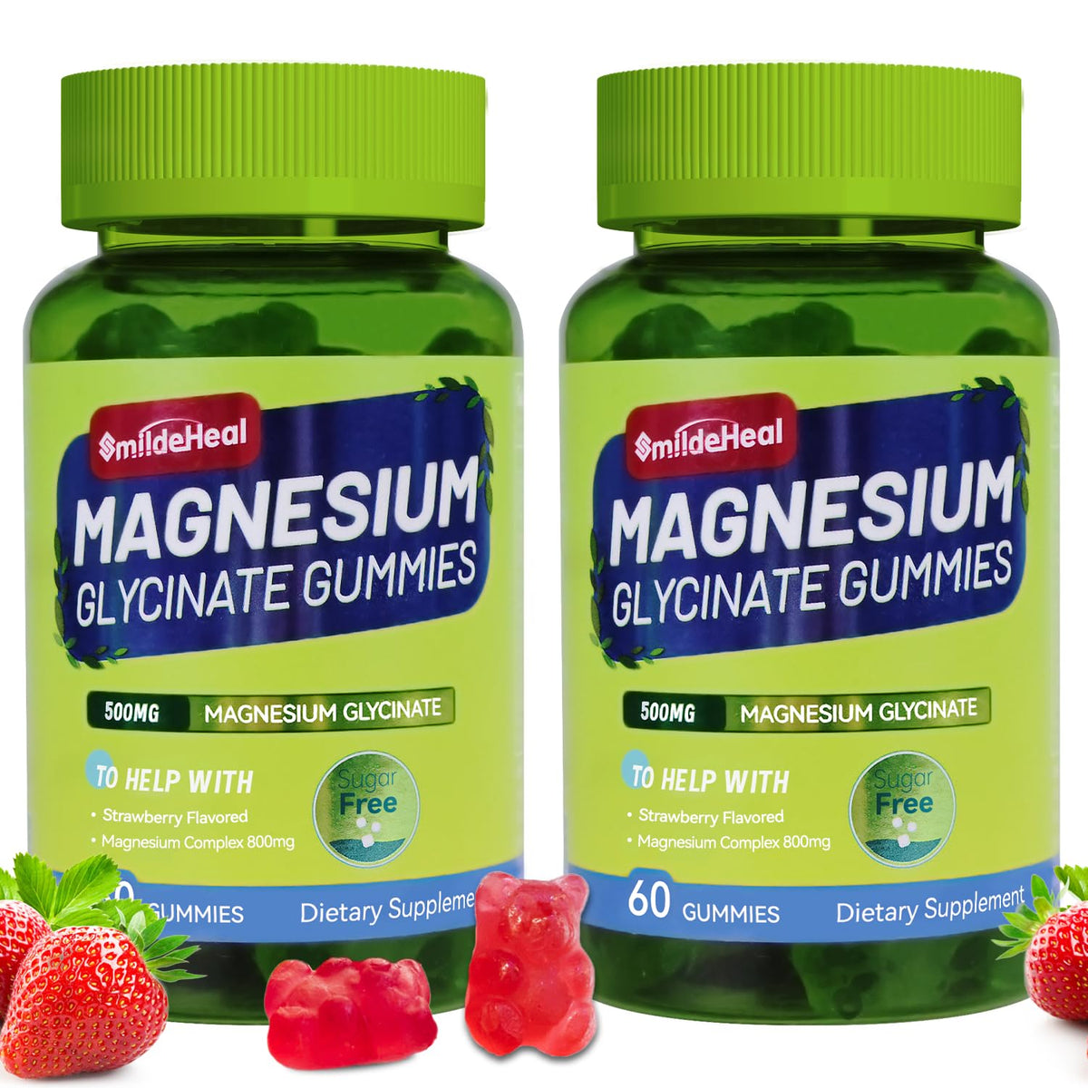 SmildeHeal Magnesium Glycinate Gummies front view