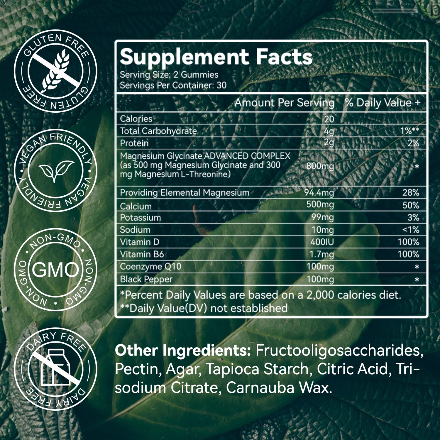 SmildeHeal Magnesium Glycinate Gummies side view showing gummy texture
