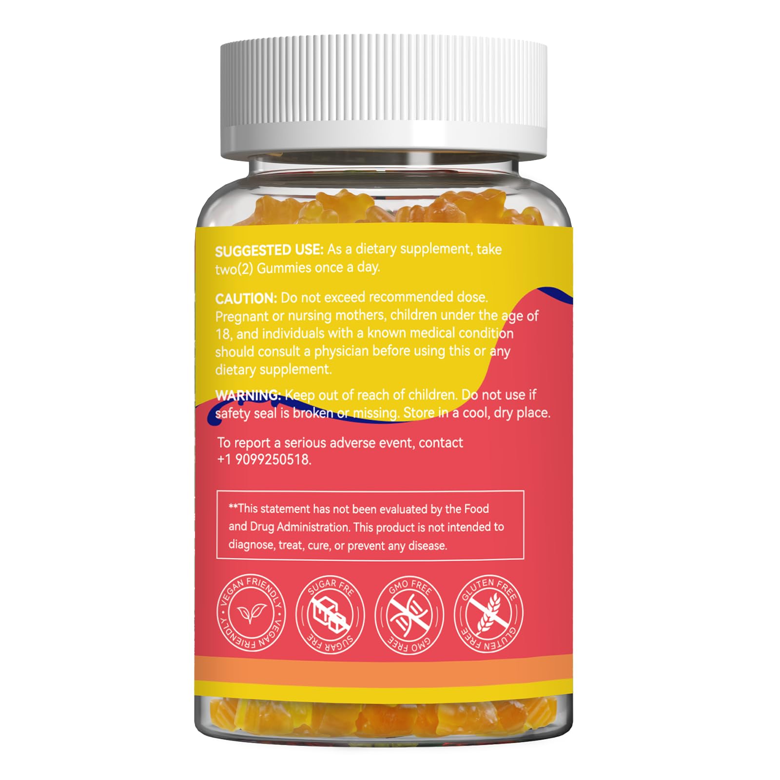 SmildeHeal Mullein Gummies nutritional information label