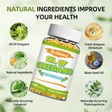 SmildeHeal Oregano Oil Softgels back view with ingredient list