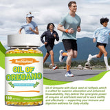 SmildeHeal Oregano Oil Softgels side view showing softgel size