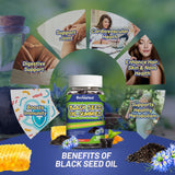 SmildeHeal Organic Black Seed Oil Gummies with ingredients
