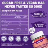 SmildeHeal Potassium Gummies 1000mg with dosage details
