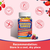 SmildeHeal Probiotic Gummies in a bowl with a measuring spoon