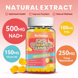 SmildeHeal Resveratrol Gummies on a wooden table