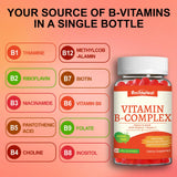 SmildeHeal Vitamin B-Complex Gummies back view with nutritional information