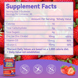 SmildeHeal Zinc Gummies strawberry flavour close-up